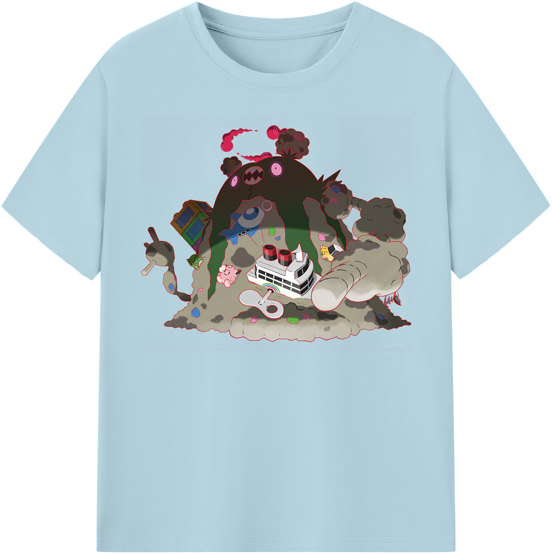（画像用） ポケットモンスター Pokémon 綿100％半袖Tシャツ（フロントプリント）